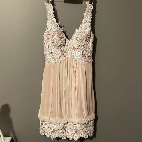 Jovani Silk/Lace Dress - Picture 2 of 7